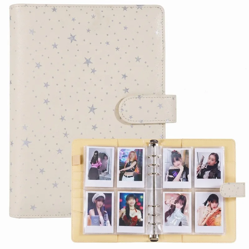 

Korean Ins Style Star Sparkle A5 4-Grid Photo Album, 3-Inch Small Card Idol Picture Storage Kpop Photocard Binder