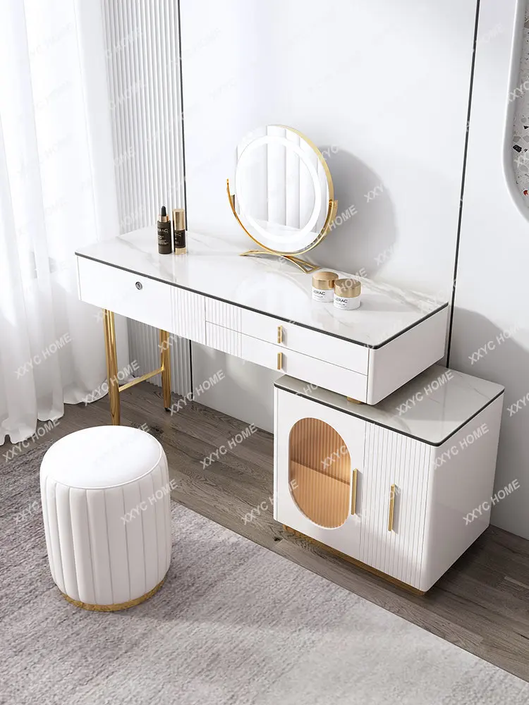 

Light Luxury Dressing Table Bedside Table Integrated Fingerprint Lock Nordic Master Bedroom Modern Minimalist Designer Makeup