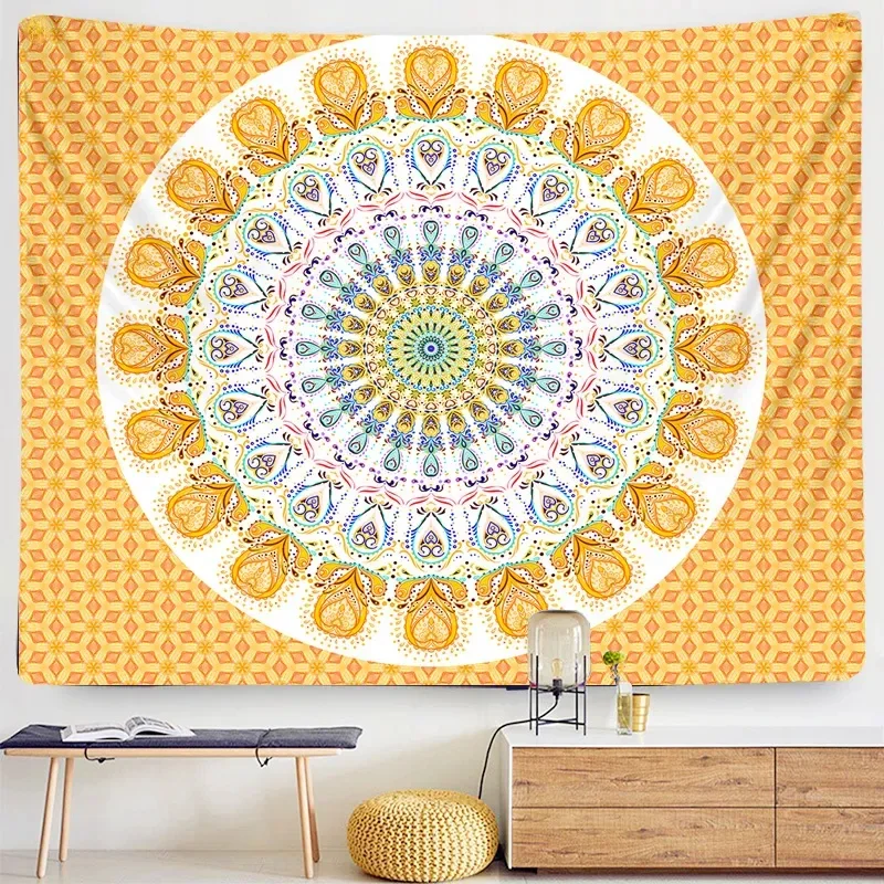 Mandala Lace Tapestry Wall Decoration Living  Room Boho Tapestry Wall Beach Towel Thin Blanket Travel Mat Printed Fabric