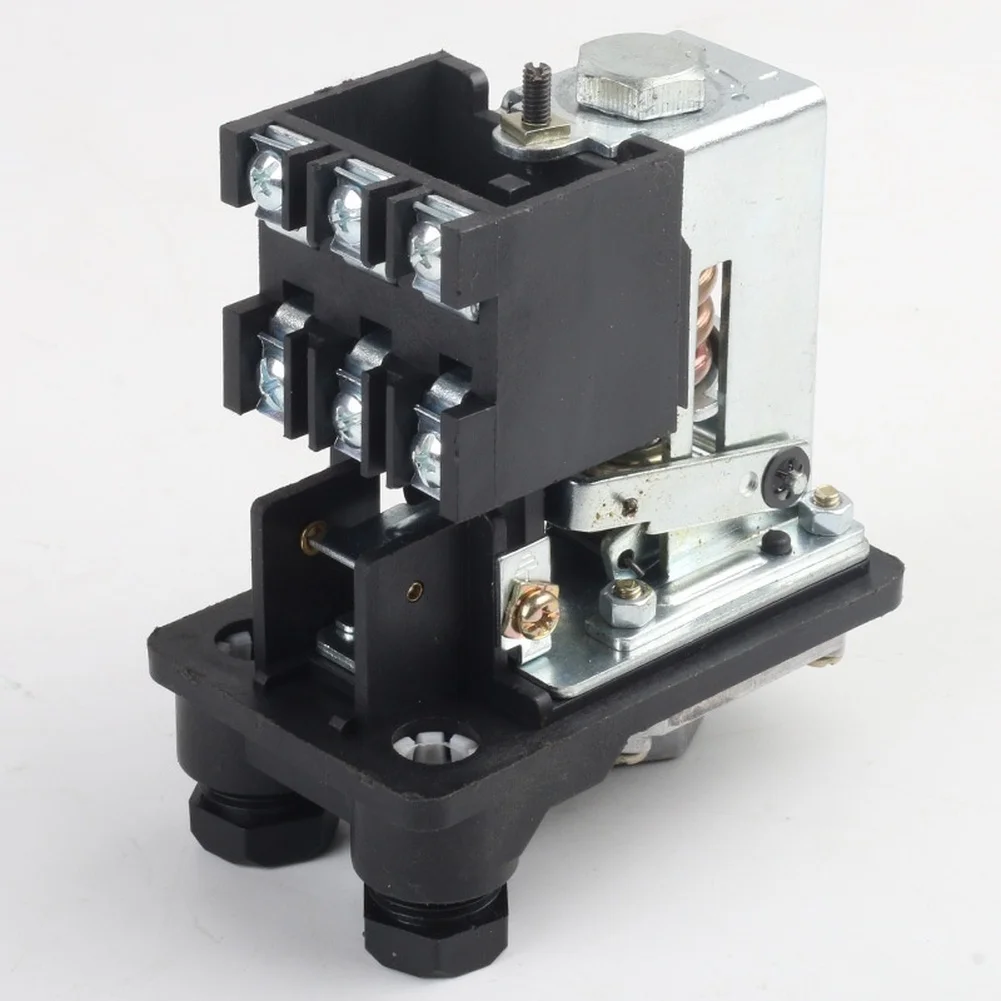 1 Piece Black 380V Three Phase Pressure Switch 6-8KG Single Hole Mounting For Air Compressor Pump Control Rocker Switches