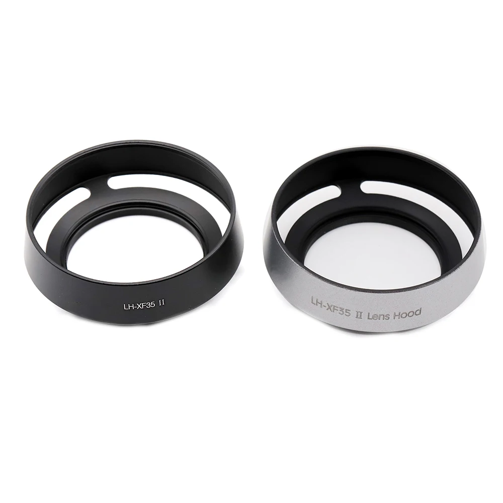 Camera Metal Lens Hood Vented Wide-angle 43mm Screw-in Lente Protect For Fuji XF 35mm/23mm f/2 R WR Lens Hood