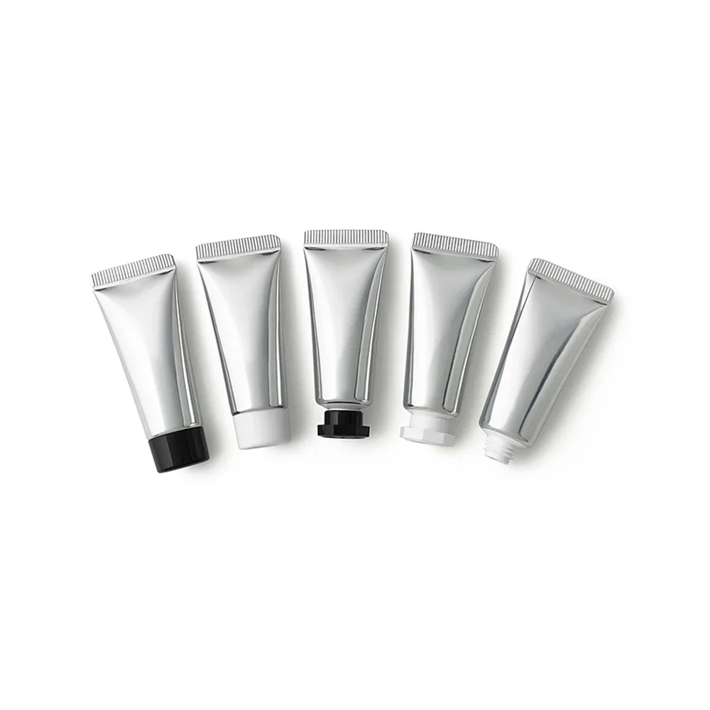 10ml Silver Plastic Squeeze Bottle 10g Empty Cosmetics Container Makeup Essence Eye Cream Refillable Soft Tube
