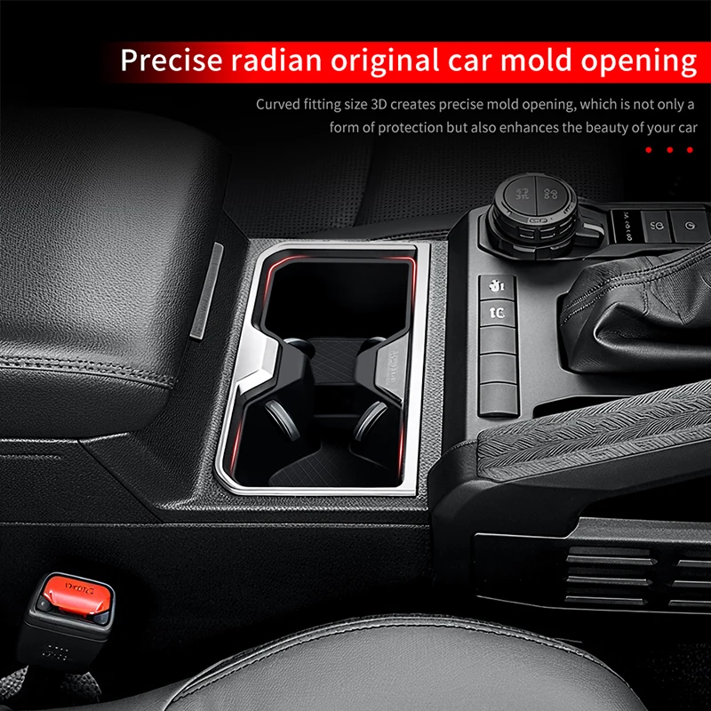 

For 2024-2026 Toyota 4Runner Tacoma Center Console Water Cup Silicone Protective Pad Interior Upgrade Accessories