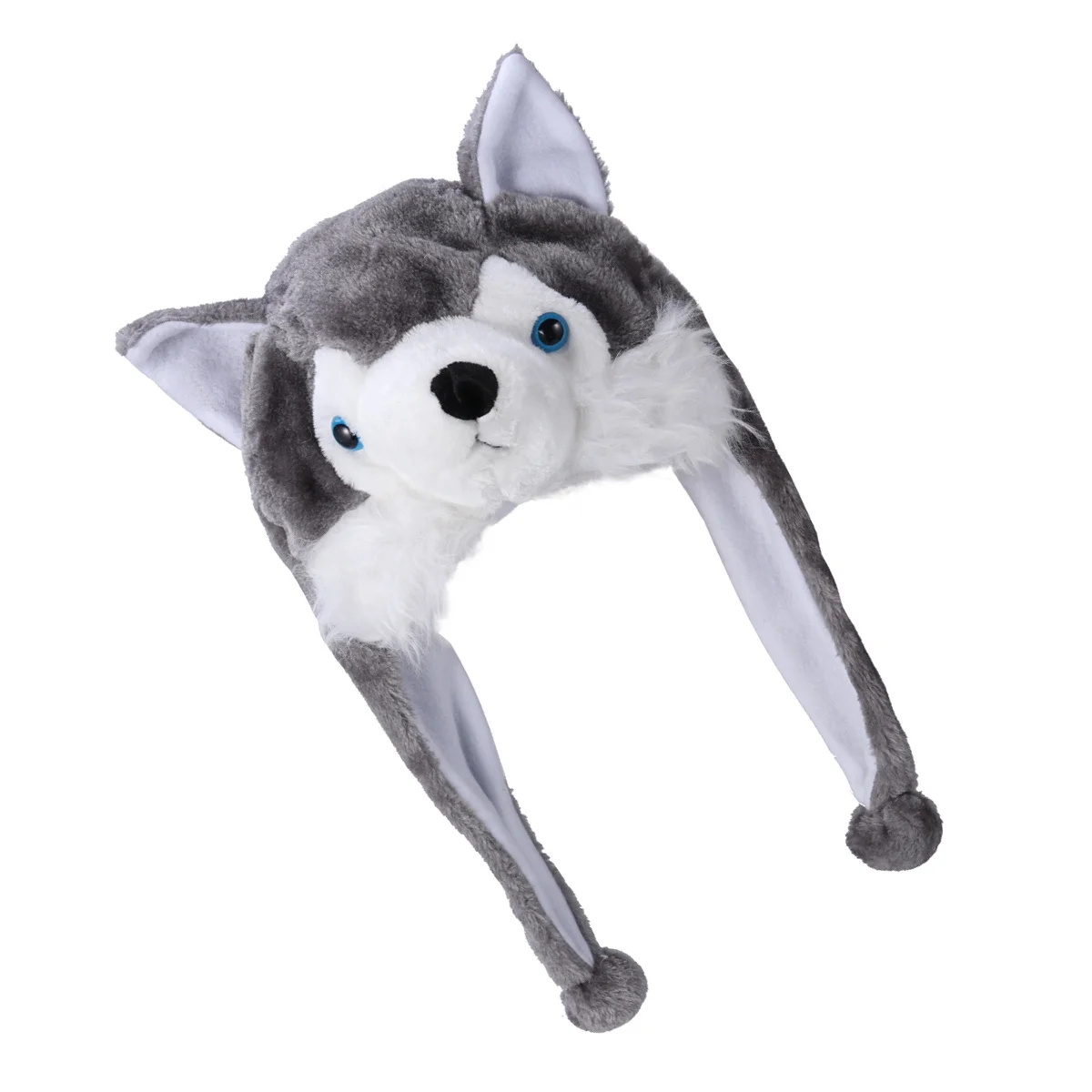 Tiermütze, weiche, warme Wintermütze für Erwachsene und Kinder, Ohrenklappe, Kapuze, dehnbares, pelziges Kostümzubehör für Halloween