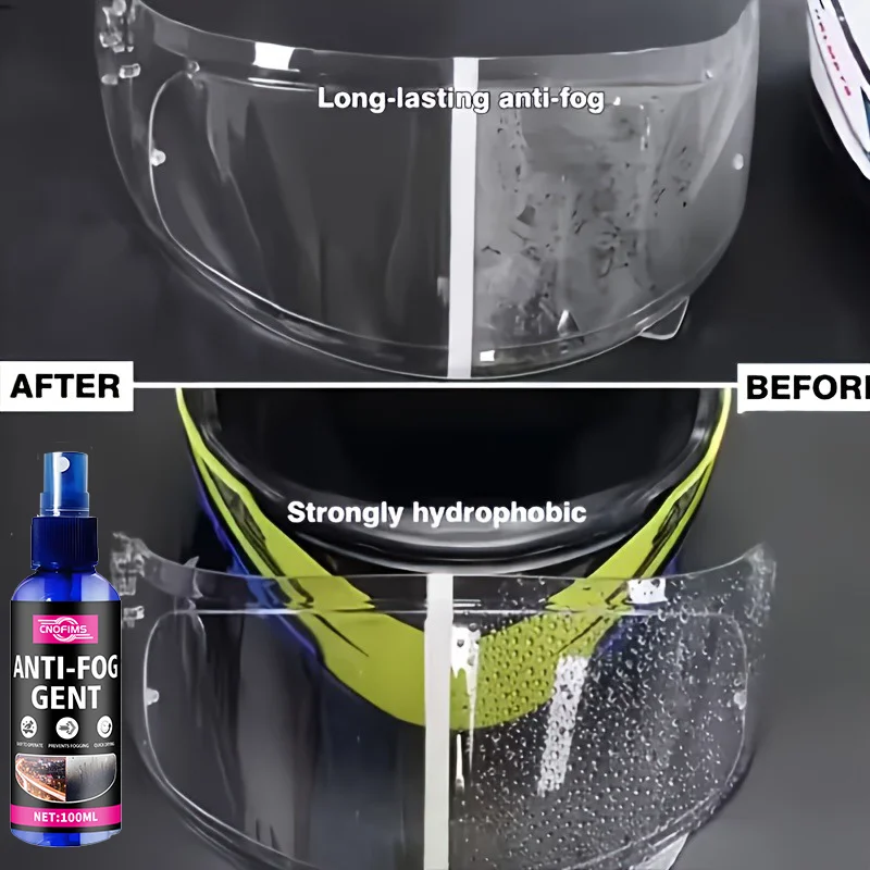 Immagine 5: Spray antiappannante a lunga durata per finestrini auto, caschi, parabrezza e specchietti, per renderli più chiari.