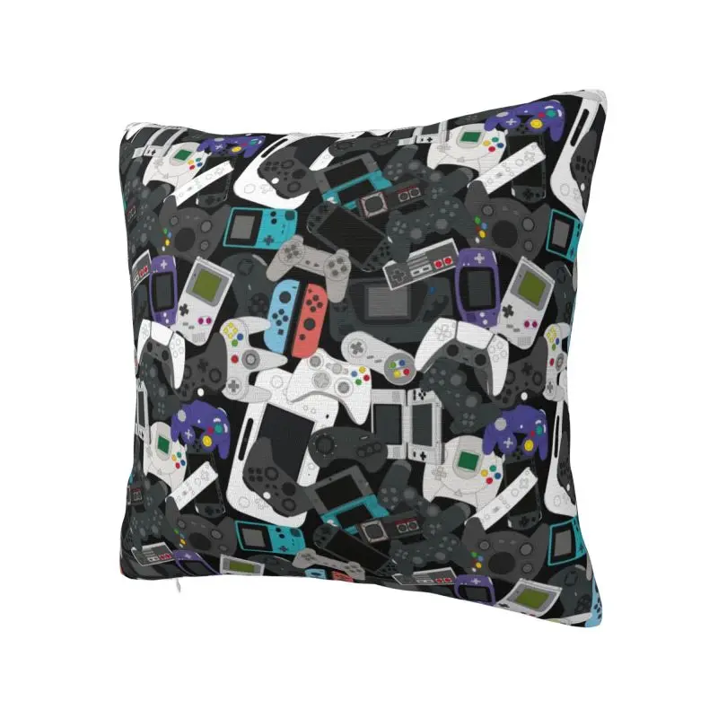 Nordic Game Controller Cushion Cover 60*60 cm Velvet Gamer Gift Throw Pillow Case Decoration Bedding Sofa Pillowslip