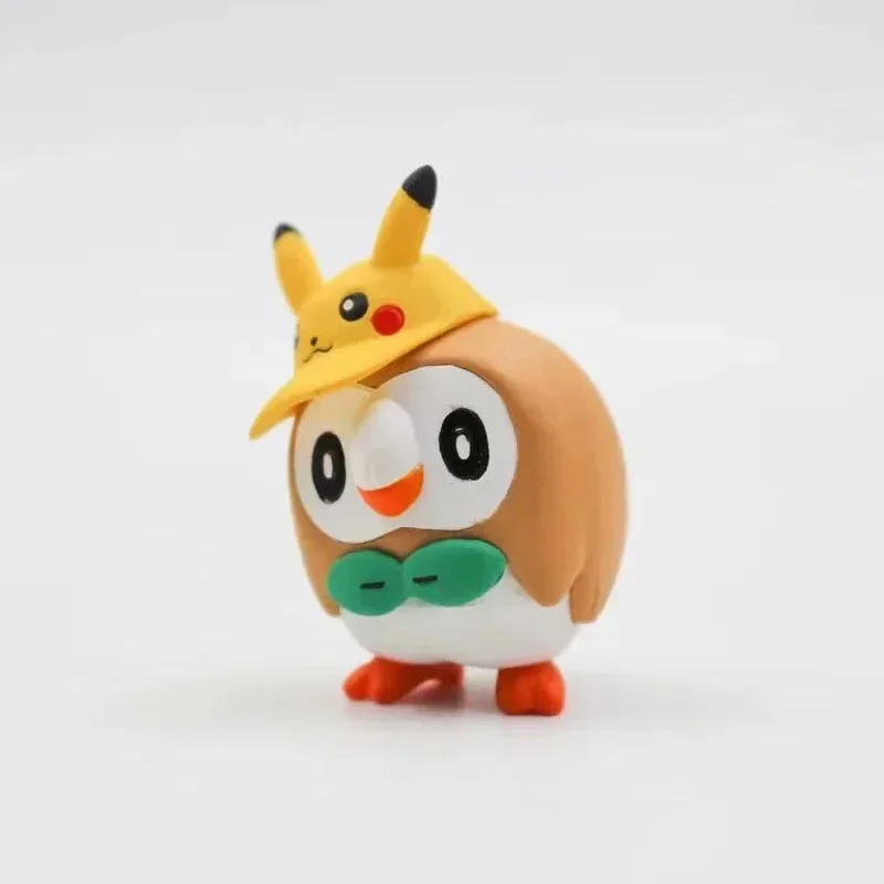 Genuine Anime Pokemon Gashapon Capsule Toy Pikachu Eevee Psyduck Piplup Slowpoke Figures Doll Figures Model Ornaments Kids Gifts