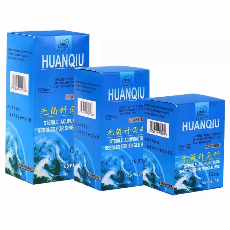 5 boxes sterile acupuncture needle for single use with tube 500 pcs huanqiu acupuncture needle