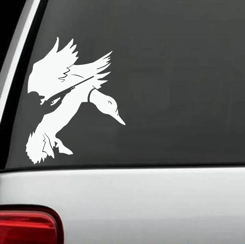 15cm Hunter Duck Hunting Dog Gun Funny Vinyl Decal Sticker Car Stickers Window K45