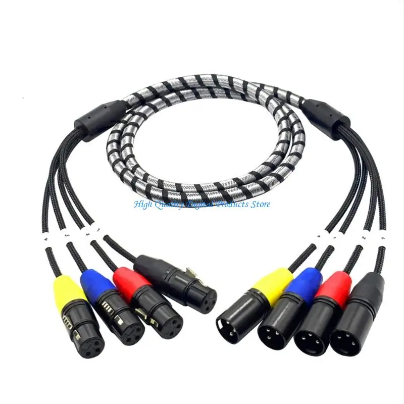 U2JE 4Pin Male To Female Multicore Cable For Multiple Channel Microphones And Amplifiers Connection
