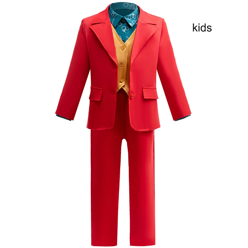 

Movie Arthur Fleck Cosplay Christmas Costume Joker Cosplay Suit Party Joaquin Phoenix Costume Coat Shirt Vest Pants Show Set