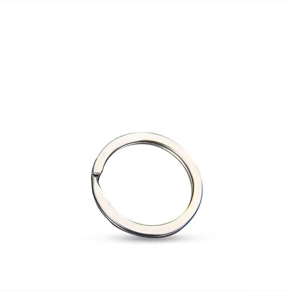 Solid 304 Stainless Steel Keychain Key Ring Double Jump Split Rings Sturdy Key Fob Holder for DIY Jewelry Making Hardware Parts