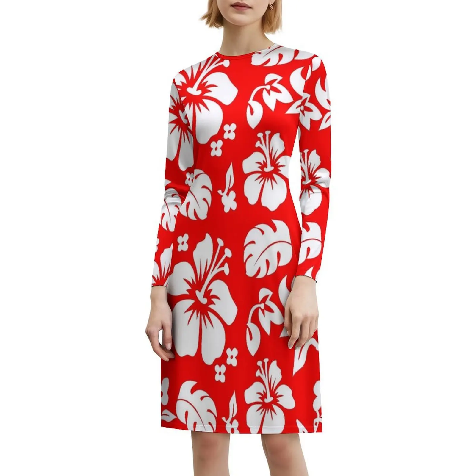 فستان صيفي بوهيمي بدون أكمام للنساء مطبوع عليه زهور فساتين حفلات الشاطئ نمط نبات الغابات المطيرة فستان سهرة على شكل نخيل طبيعي