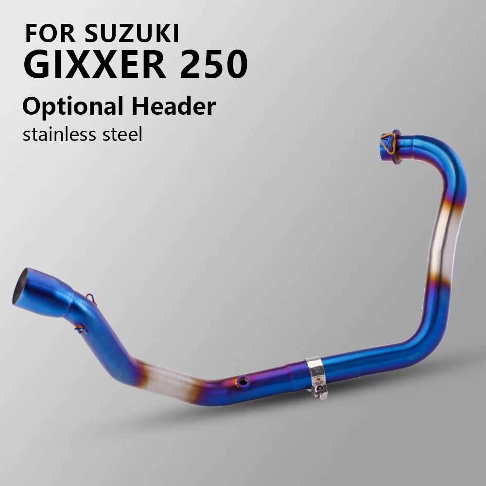 Slip On For SUZUKI GIXXER 250 GIXXER250 Motorcycle Exhaust Modify Front Link Pipe 51mm Interface Optional Color Escape System