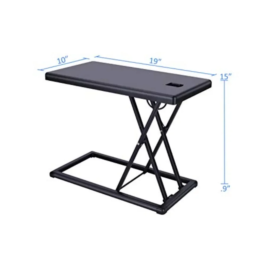 Portable Laptop Riser, Height Adjustable Travel Standing Desk Converter, Premium Compact Sit Standup Keyboard Monitor Rising Wo
