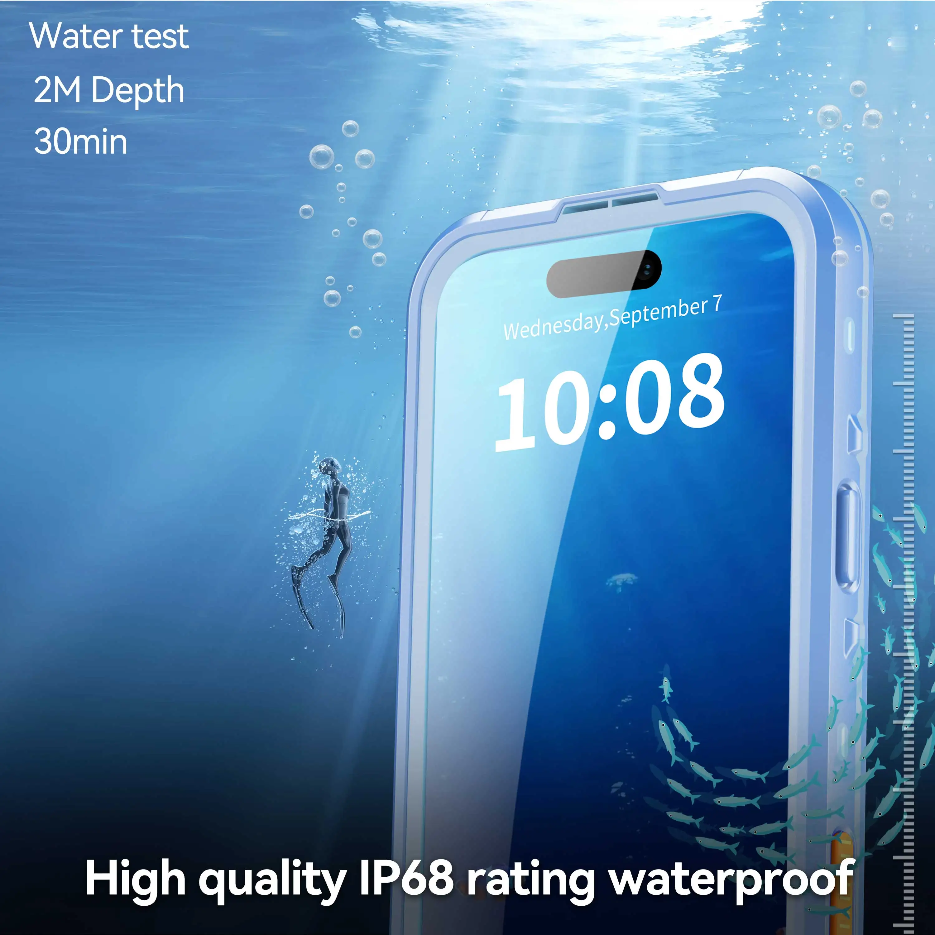 Ip68 Full Waterproof Phone Case For Iphone 18 Promax 17pro 18 Pro Magnetic Wireless Charging For Magsafe Underwater Diving Cover view 5