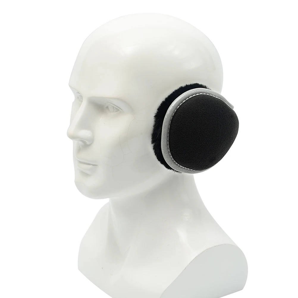 

Portable Earmuffs Foldable Warmers for Men Women Universal Black Lightweight Soft Fabric Durable Material