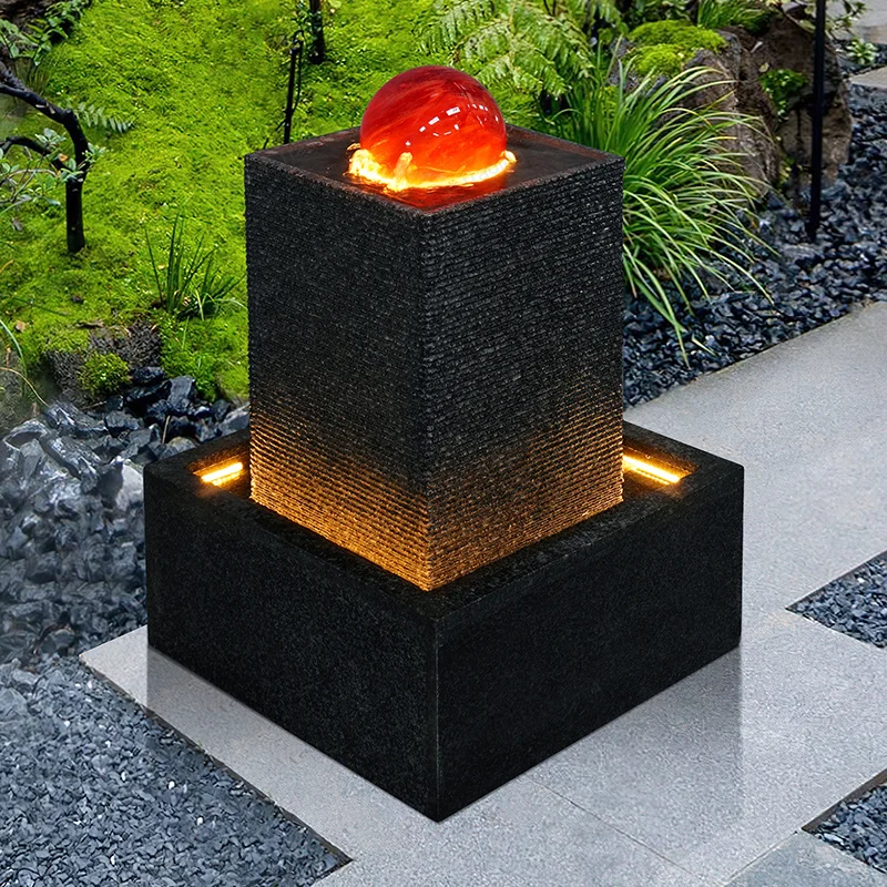 

Courtyard Gift Home Decor Living Room Fountain Simple Attract Wealth Home Deco Villa Stone Figurines Siervoorwerpen MHBJ