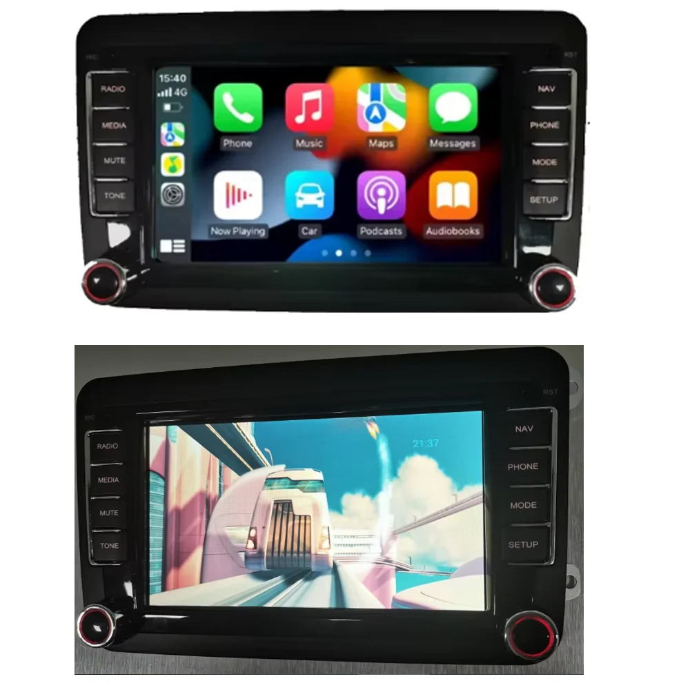 Carplay  4G WIFI GPS Android 14 Car Radio  For Volkswagen VW Passat Golf Jetta Polo Skoda Navigation Multimedia Video Player