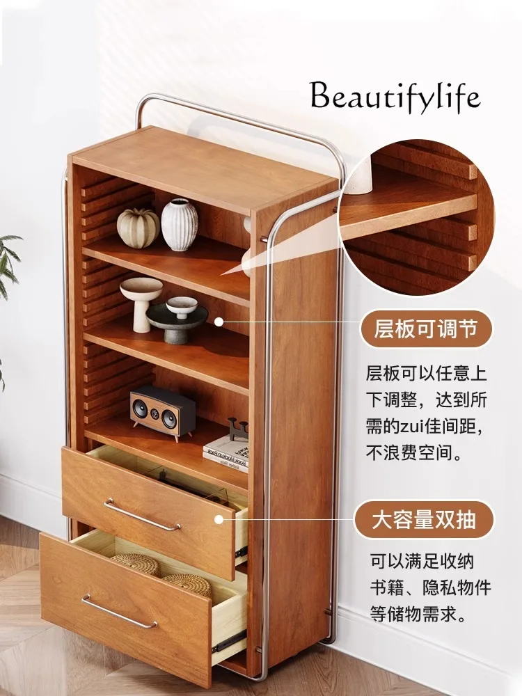 Cassettiera medievale in legno massello, camera da letto, mobile portaoggetti per soggiorno con specchio, armadietto laterale da pranzo retrò di design