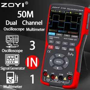 デジタルオシロスコープマルチメータ,3in 1,帯域幅50MHz,280msレート,PC波形,データストレージ,デュアル信号,テスター,zt703s  - AliExpress 1420