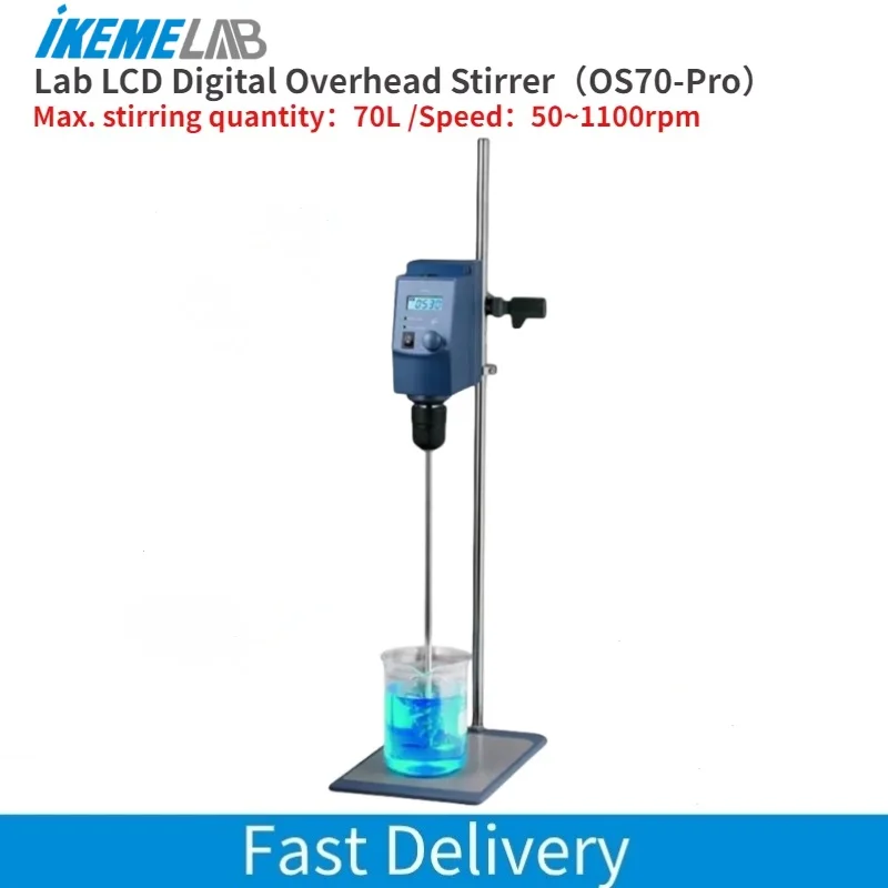 

IKEME Laboratory Overhead Stirrer 20L/40L/70L Electric LCD Digital Overhead Mixer OS70-Pro Lab Mixer Laboratory Equipment Hot