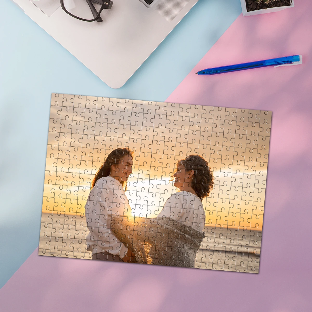35/150/300/500/1000pcs Personalized Custom Photo Puzzle Friend Upload PhotoPersonalised Decompression Puzzles Mosaic Love Gift