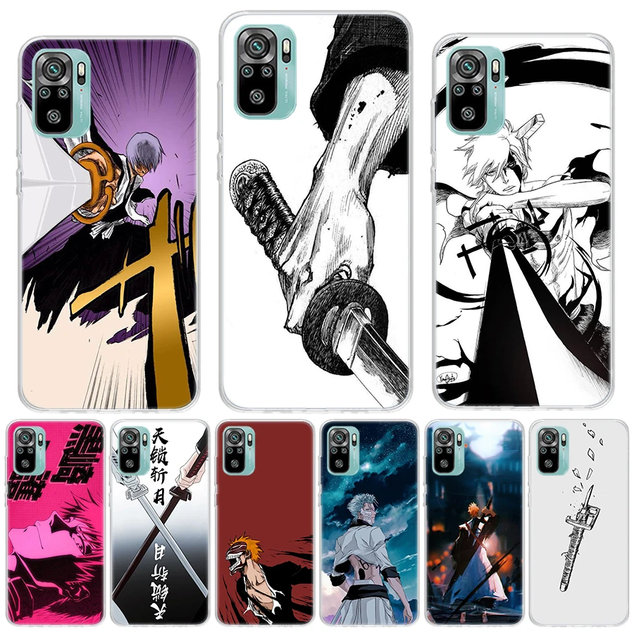 Japanese Anime Bleach Silicon Call Phone Case For Xiaomi Redmi Note 13 12 12S 11 11S 10 10S 11T 11E Pro Plus 9 9S 9T 8 8T 7 Cove