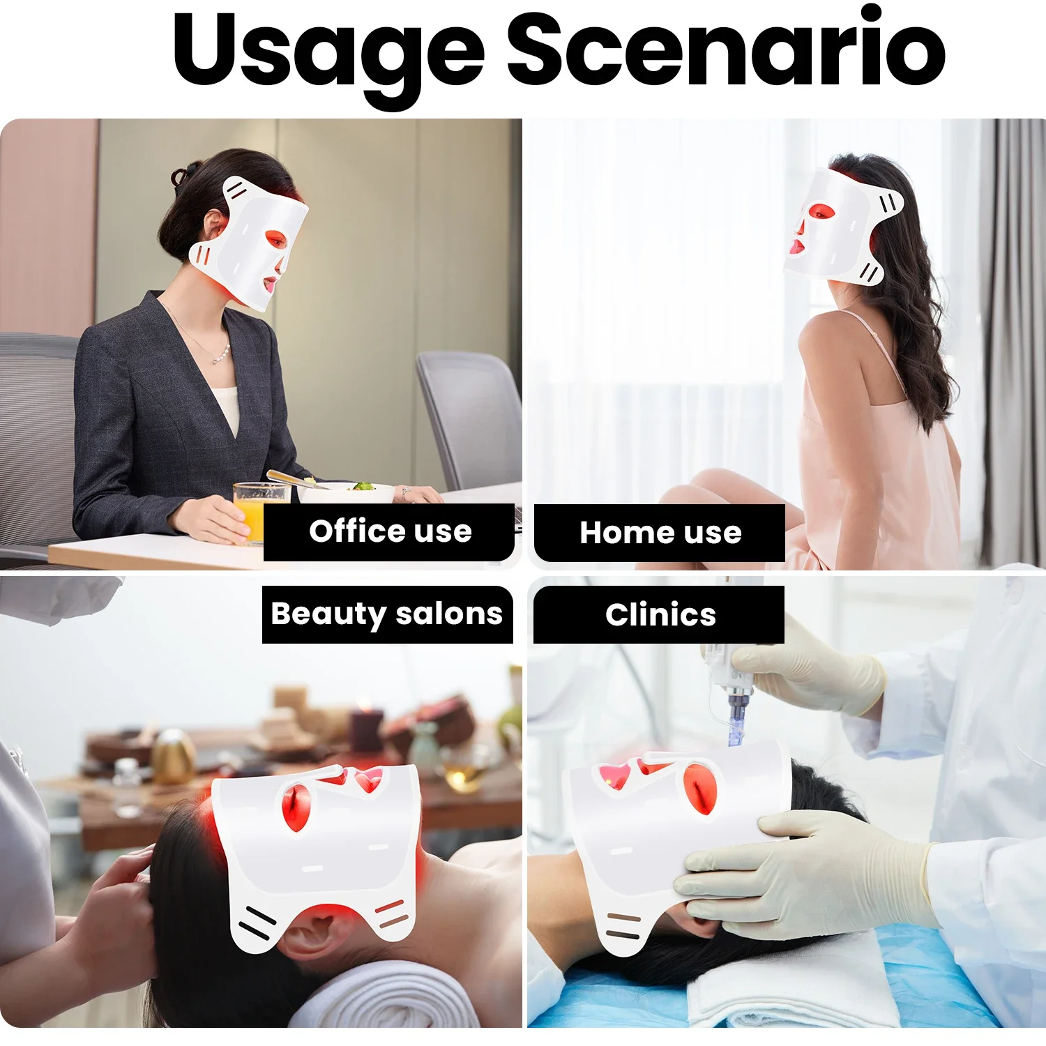 4-colour silicone LED face and neck mask (listing 3765), view 4