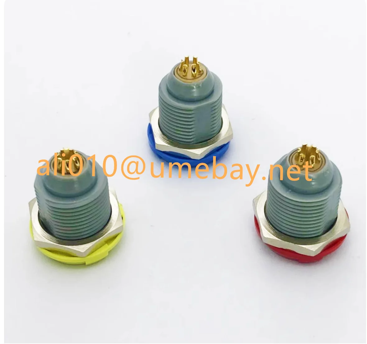 5 pieces, connector plastic 1P aviation plug PAG double nut socket PKG medical male and female pair plug