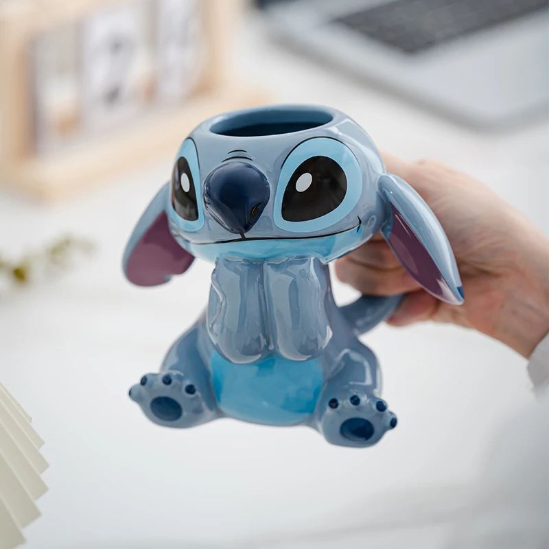 Disney Lilo&Stitch Ceramic Mug Stereoscopic Water Cup Stitch Home Office Milk Coffee Cup Cartoon Vase Ornament Friends Xmas Gift view 4