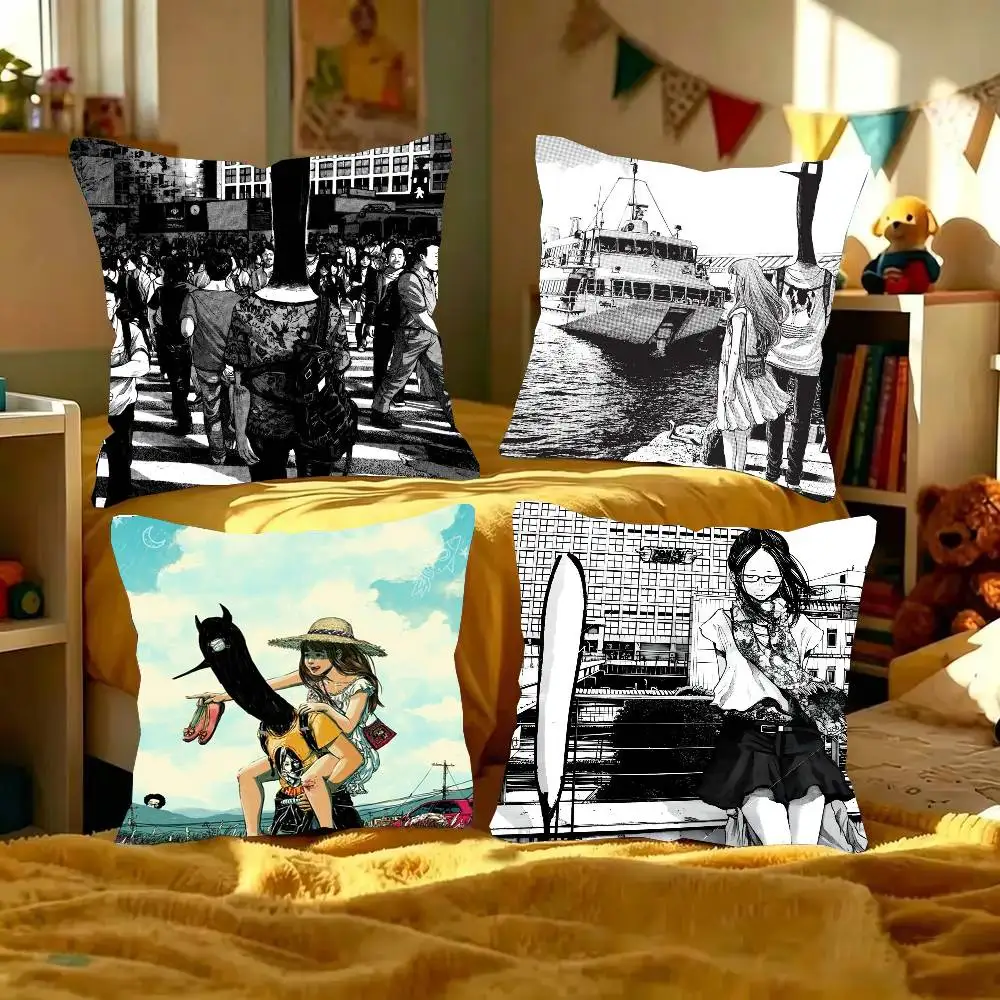 Bilibili Goodnight Punpun Anime Pillow Case Fashion Square Pillowcase Bedroom Sofa Room Ins Decoration Leisure
