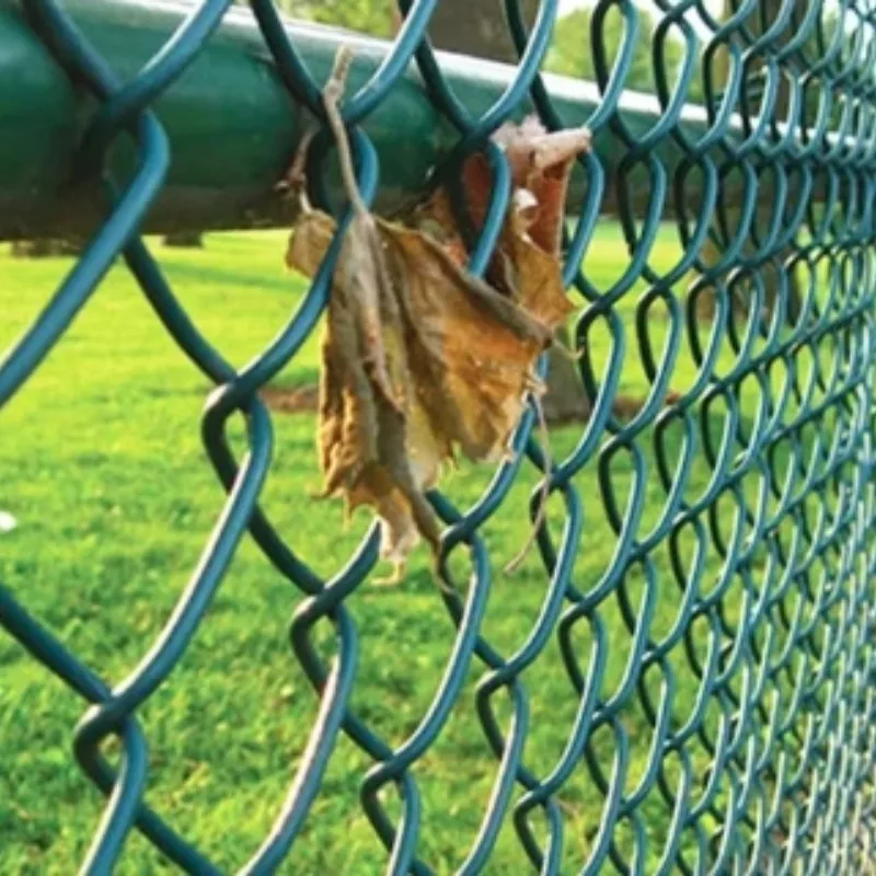 custom.Pvc Coated Green Metal Chain Link Mesh Basketball Stadium Guardrail Hot Dipped Galvanized  8ft Chain Link Fence