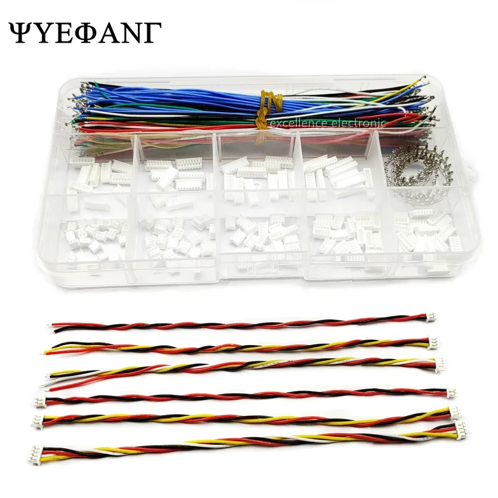 

JST 1.25mm Pitch Connectors with 15cm Pre-Crimped Soft Silicone Cables Wire Compatible with JST PicoBlade 1.25mm for Pixhawk