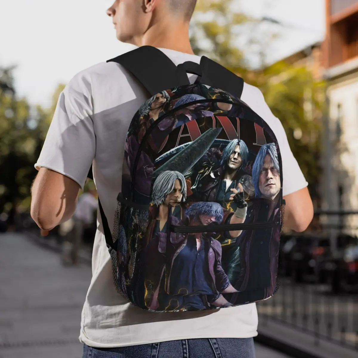 Limited Dante Devil May Cry Backpack Daypack Large Capacity Boys Girls BookBag School Bag Shoulder Bags for Men Women