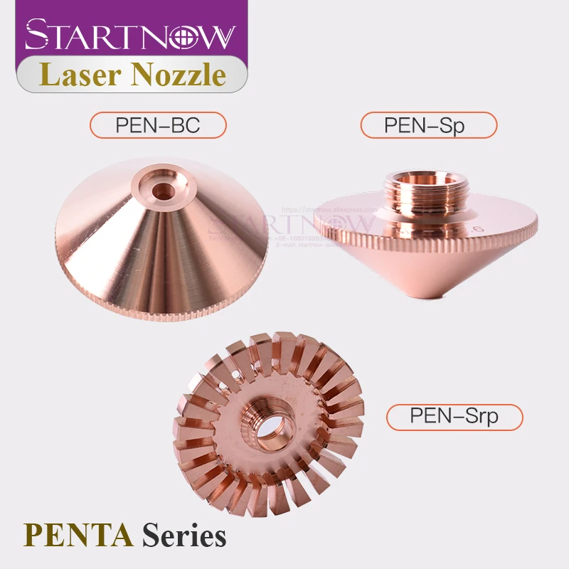 Startnow Penta Laser Cutting Nozzle Single Layer Dia.28mm Hight15mm M11 Cooling Ring for High Power Laser Cutting Machine Head