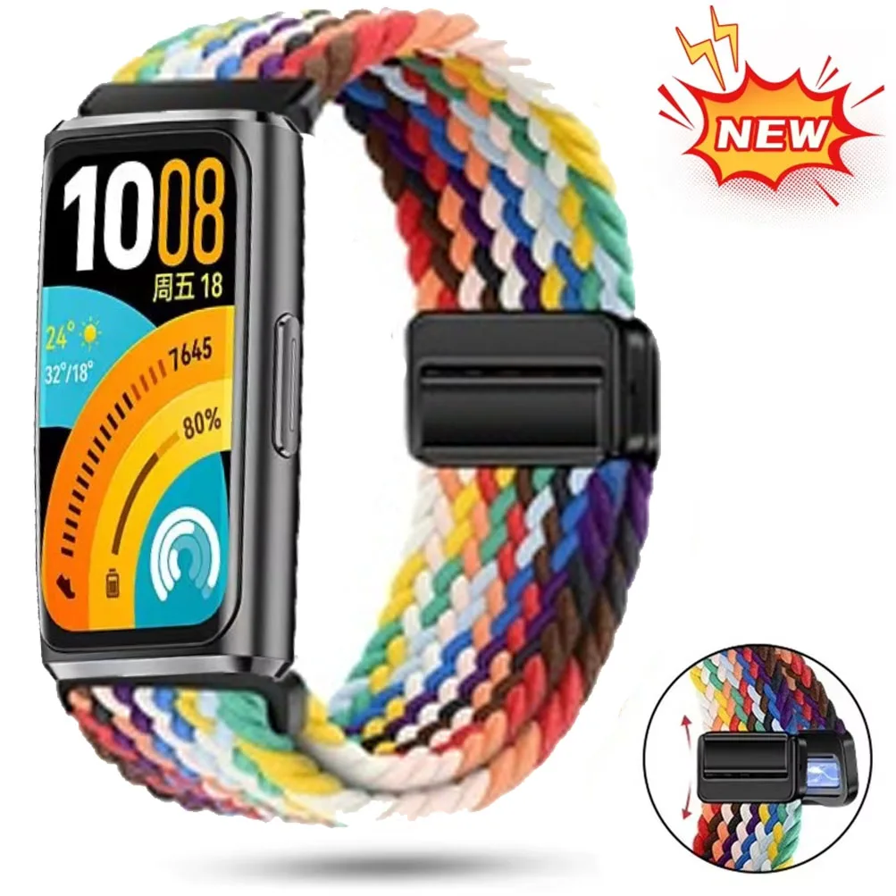 Geflochtenes Nylon-Magnetarmband für Huawei Band 11/11Pro Sportarmband, austauschbares Armband für Huawei Band 11/11Pro Correa-Gürtel
