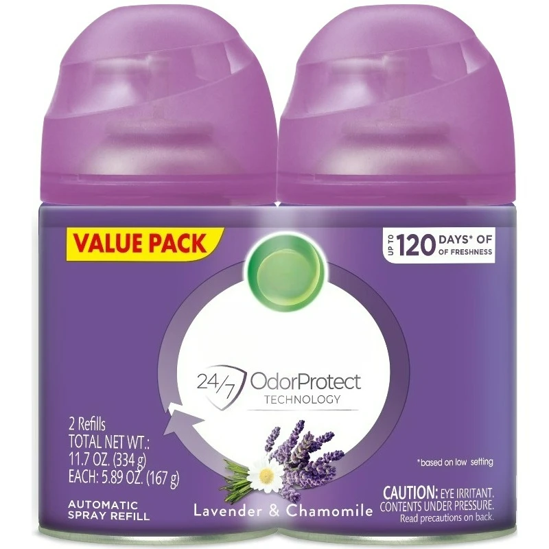 

Автоматический спрей-дозатор, аромат лаванды и ромашки, 5,89 унций, 2 штуки