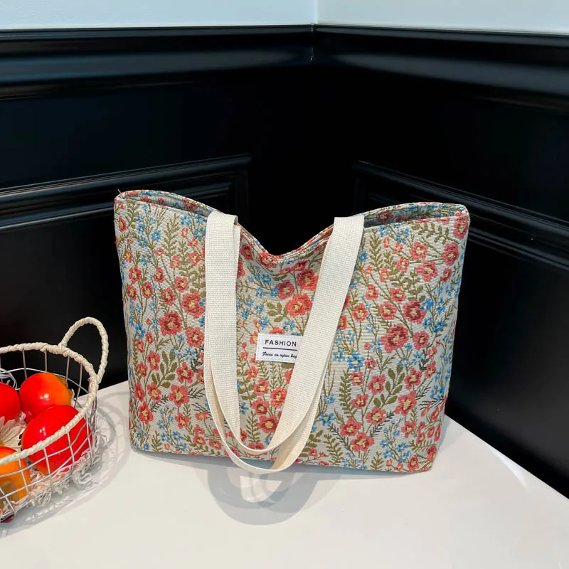 

Large Capacity Canvas Bag 2026 New Fashionable and Versatile Single Shoulder Handbag Ins Student Class Bag Female