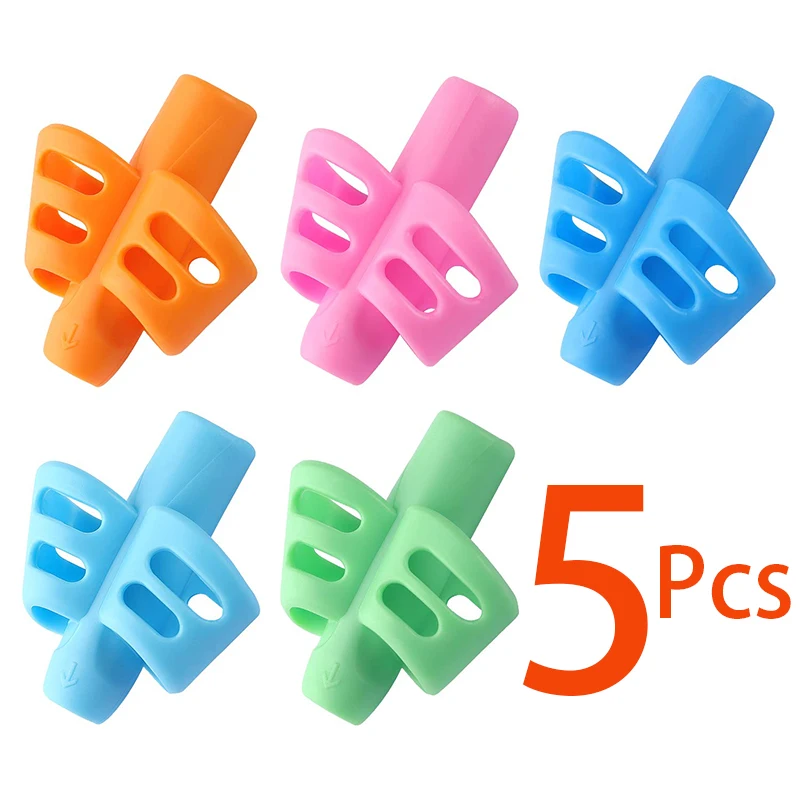 

5Pcs Pen Grips For Kids Handwriting For Preschool Silicone Pencil Holder Pen Writing Aid Grip Posture Correction Tool For Kids