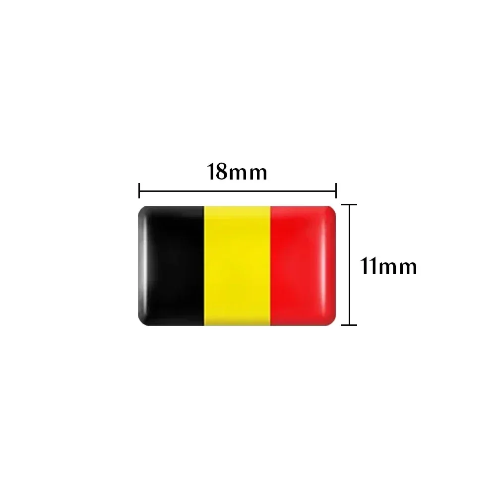 50PCS Epoxy Belgium Flags Sticker Car Interior Decal for Mercedes Benz AMG Audi BMW Porsche Toyota Ford Honda Land Rover Tesla