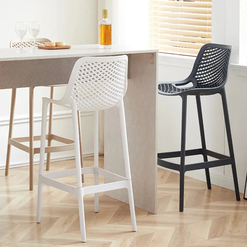 Plastic High Bar Chairs Kitchen Garden Counter Modern Nordic Bar Chairs Outdoor Interior Sillas Para Comedor Furniture SR50BC