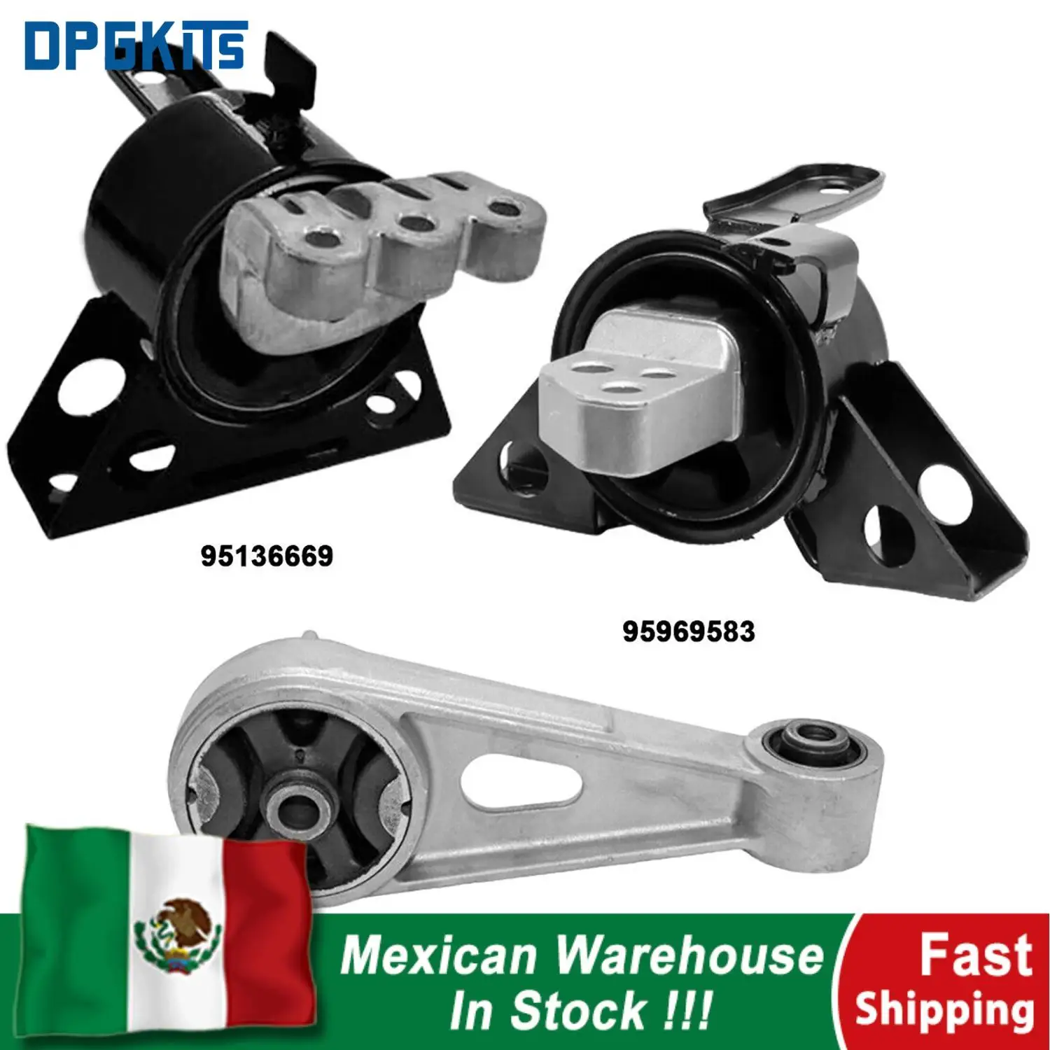 96686601 95211295 95969583 96686002 3400-516551 Auto Engine & Trans Mount Set For Chevrolet Spark Classic 1.2L For Manual Trans