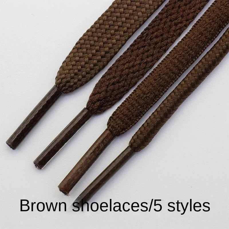

Brown Shoelace Flat Oval Martin Boots Work Shoes Canvas Shoes Casual Leather Board Shoes Shoelace Men and Women High-Low Top