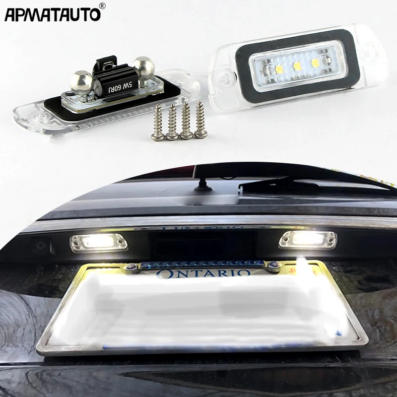 2Pcs Canbus Error Free Led Number Plate Lights For Mercedes Benz W164 X164 W251 ML GL R Class License Plate Lamp Car Accessories