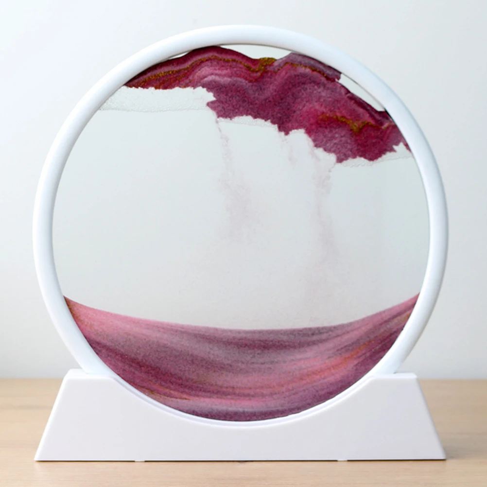 Cornice per foto in plastica con sabbia in movimento fai-da-te Decorazione da tavolo in plastica Cornice per pittura artistica con sabbia di paesaggio