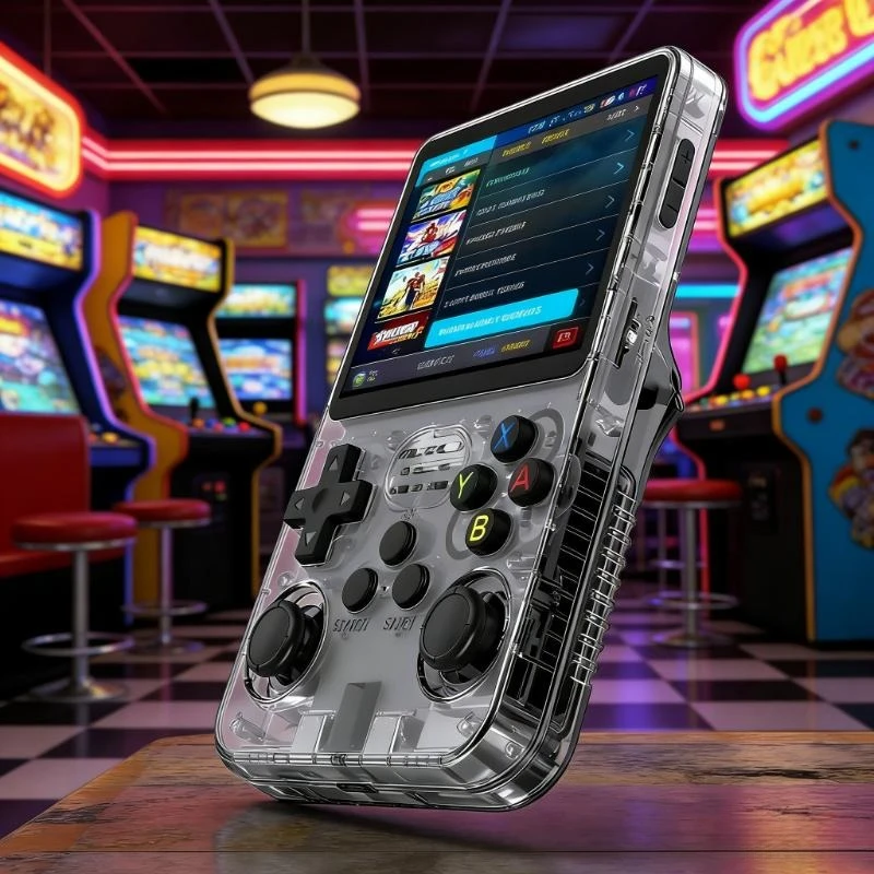 

3.5 Inch IPS Screen R36S 128G Retro Handheld Console Linux System R35s Pro 64GB Games Portable Video Player