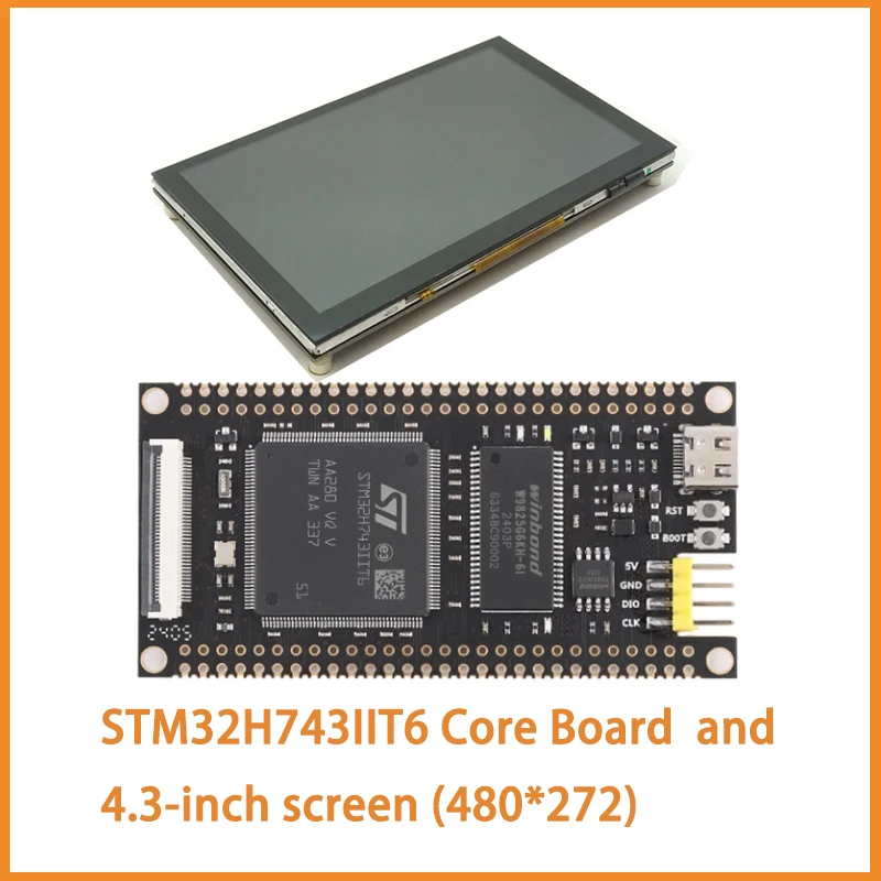 1PCS New Original  STM32H743IIT6 Core Board STM32 Development Board 4.3  5.0  7.0-inch Capacitive Touch Screen 480MHz 2M Flash