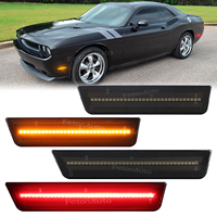 Red Amber White  Car Front/Rear Bumper Parking Light LED Side Marker Light Indicator For Dodge Challenger 2008-2014