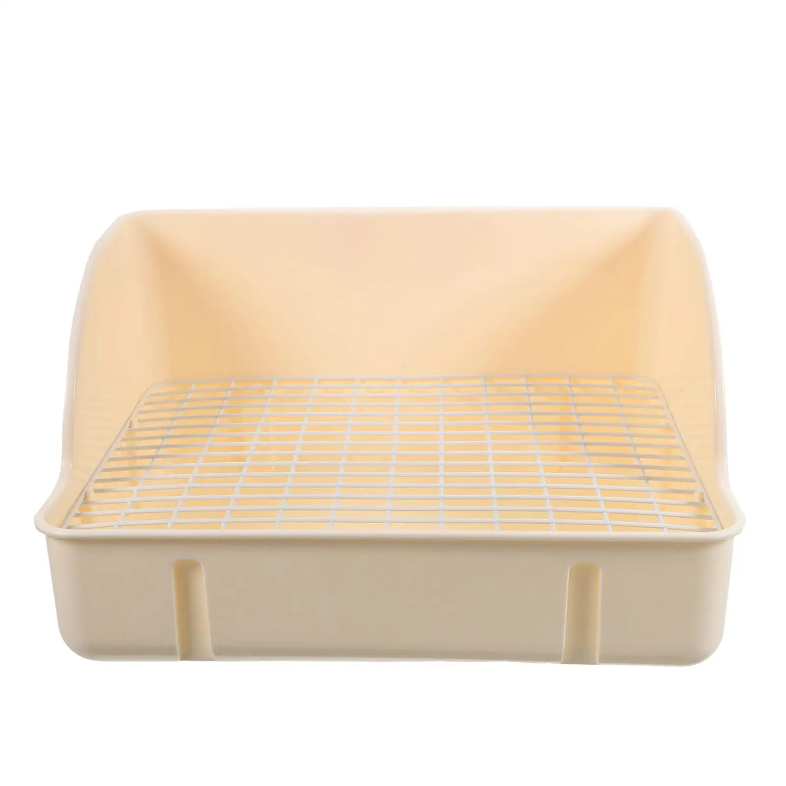 

Rabbit Litter Box Square Plastic Container Tray Bunny Accessories Washable Reusable Large Size Steel Wire for Rabbit